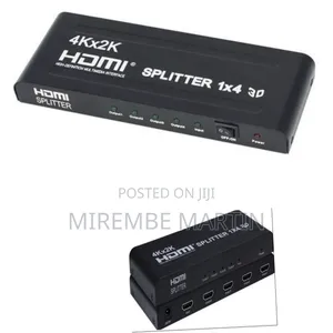 HDMI Splitter Supports UHD, HDCP 1.4, 3D, 1080p