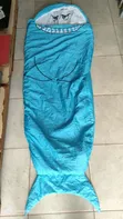 UK Used Happy Nappers Blue Shark Plush Pillow & Sleeping Bag Combo - 2