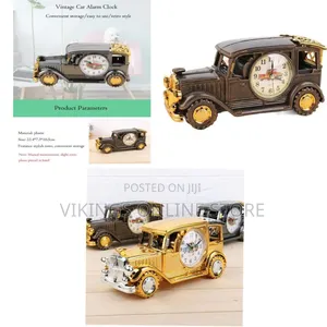 Kids Multi-Purpose Alarm Clock with Pen Holder - Vintage Car Design