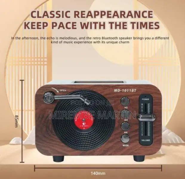FM Radio with Bluetooth Speaker, TF, USB, AUX, Rechargeable - 1