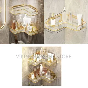 Acrylic Triangle Storage Toilet Bathroom Rack Corner Shelf