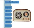 FM Radio with Bluetooth Speaker, TF, USB, AUX, Rechargeable - 1