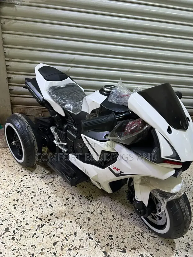 Discovery Toys Rechargeable Motorcycle - White - 1