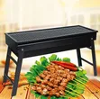 Portable Folding Stainless Steel Charcoal BBQ Grill - 3