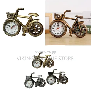Retro Style Bicycle Alarm Clock - Bronze