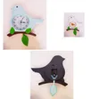 Wonderland Beautiful Quiet Battery Operated Moving Eyes Bird Shape Wall Clock for Kids - 1