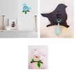 Wonderland Beautiful Quiet Battery Operated Moving Eyes Bird Shape Wall Clock for Kids - 2