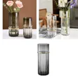 Cylinder Glass Vase with Gold Line - 1