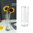 Cylindrical Transparent Luxury Vase with Phnom Rim - 2