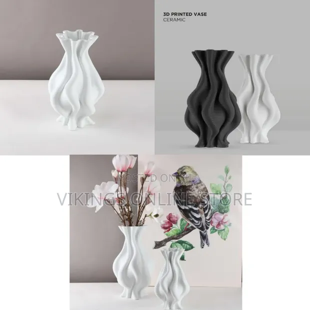 3D Printed Finger Style Ceramic Vase - 1