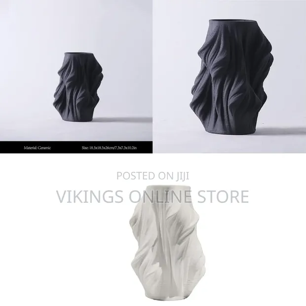 3D Printed Creative Ceramic Vases - Modern Minimalist - 1