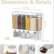 5-Compartment Wall-Mounted Food Dispenser - 4