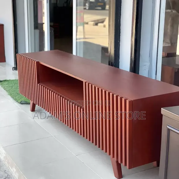 Brown Wood-Mode TV Stand Unit - 1