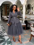 Franclia Women's 2pc Skirt and Blazer Set - 1
