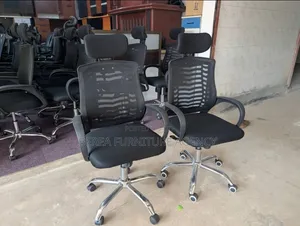 2 Refurbished High Back Mesh Office Chairs