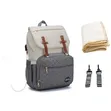 Multifunctional Diamond-Quilted Diaper Backpack - 2