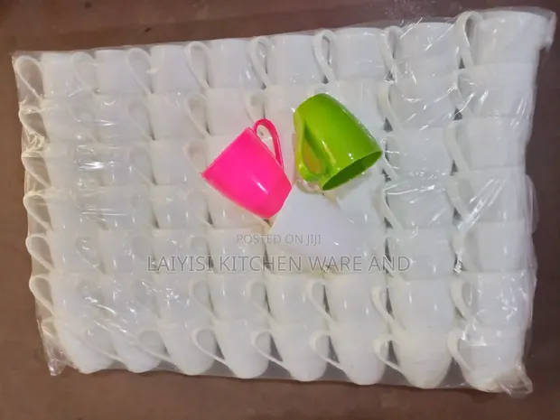 58-Piece Plastic Tea Cups Set - Brand New - 1