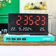 Large 14-Inch LED Digital Wall Clock with Alarm, Date & Temperature - 1
