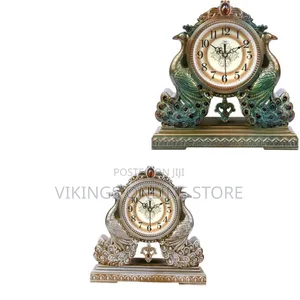 Classic European Style Silent Desktop Clock - Multicolor