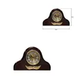 Silent Wood Mantel Clock for Desk, Fireplace, Bedroom, Living Room - Brown - 2
