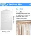 Garment Polythene Plastic Covers / Bags - 20 Pcs - 1