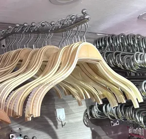 Wood Bottomless Hangers - 12 Pcs