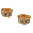 Modern Metal Candle Holder - Gold - 2