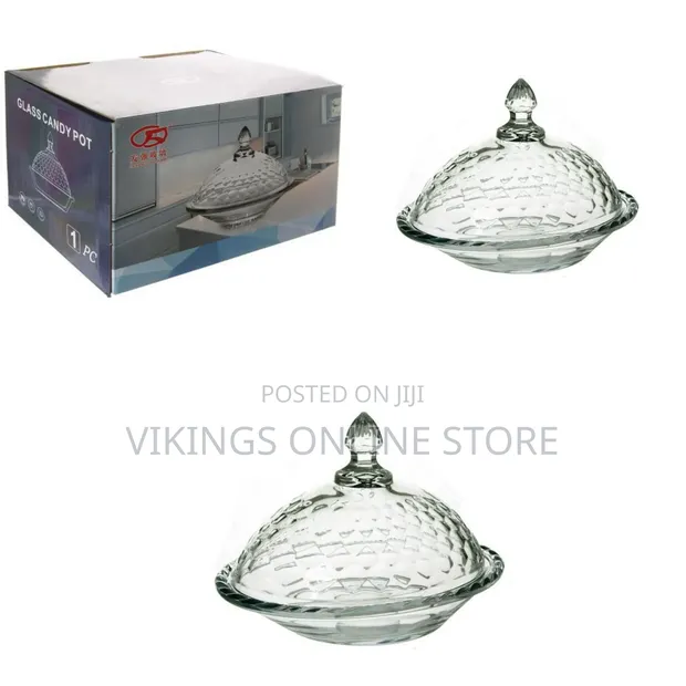 Candy Fruit Salad Food Dish Bowl with Dome Lid - 1