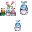 Geometric Faceted Glass Flower Vase - 1