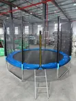 10 Ft Round Backyard Trampoline with Safety Enclosure Net - 2