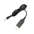 USB to 12V DC Converter Cable, 1A, 1M Black - 2