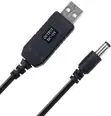 USB to 12V DC Converter Cable, 1A, 1M Black - 3