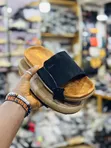 Clarks Men's Black Suede Sandals - 1