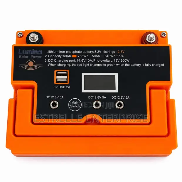 20Ah 12V LiFePO4 Lithium Battery for Solar Backup - 1