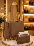 Chrisbella Chain Tote Bag Set - Multicolor - 1