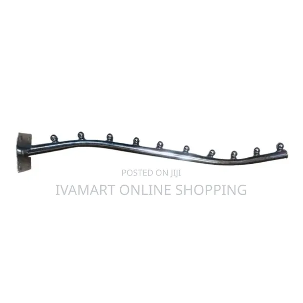 Wall Mounted Boutique Hooks Rods - 10 Hooks - 1