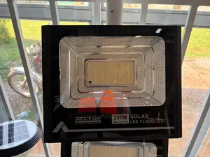ALLTOP 200W Solar Flood Light with Long Backup Panel