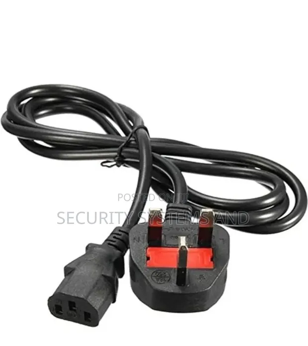 3-Pin Power Cable for Computer, Monitor & Devices - 1