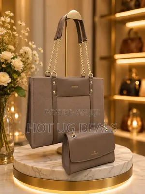 Chris Bella 2-in-1 Tote Bag Set - Brown Luxury Handbag