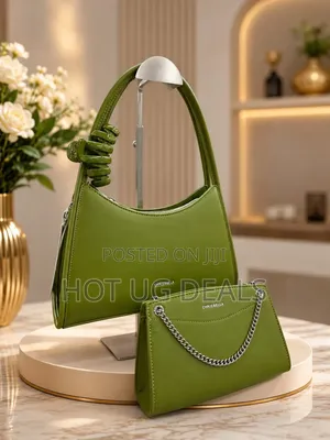 Chris Bella Shoulder Bag Set - Hobo Handbag with Chain Pouch