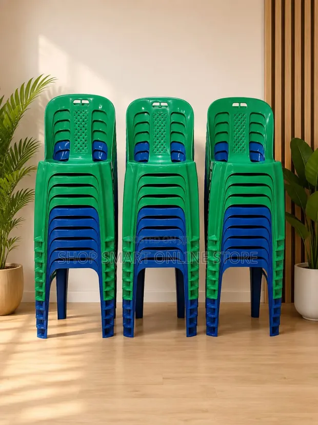 Brand New Stackable Plastic Chairs - 1