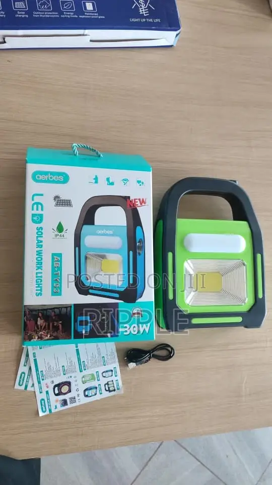 Aerbes 30W Rechargeable Solar LED Work Light AB-TY53 - 1