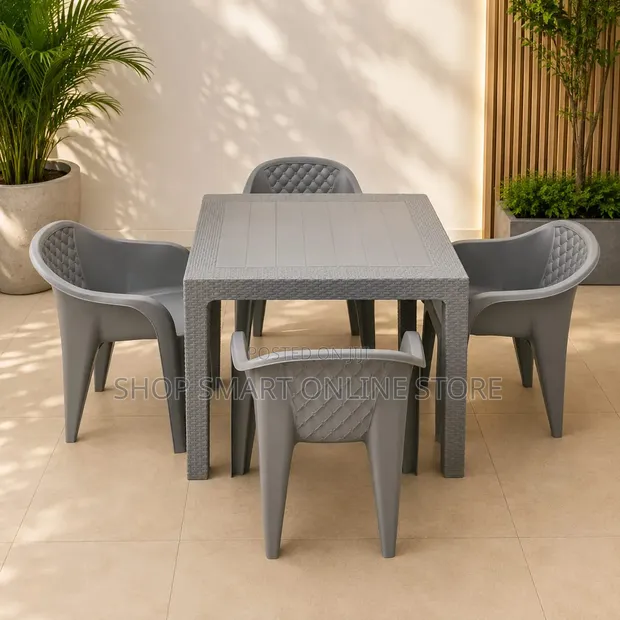 Executive Outdoor Plastic Table and Chairs - 1