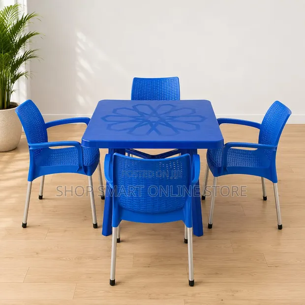 Heavy Duty Plastic Table and Chairs Set - 1