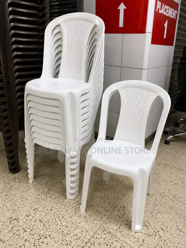 Usualive Heavy Duty Plastic Chairs (Armless, Brand New) - 1