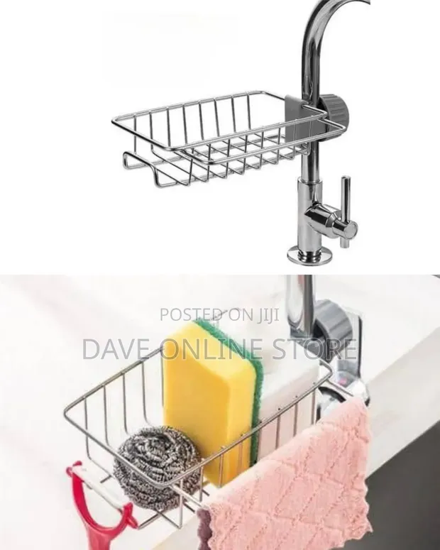 Aucet Mounted Kitchen Sink Caddy and Sponge Organizer - 1