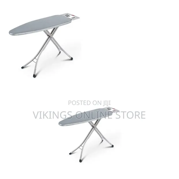 48x15 Inch Foldable Ironing Board with Aluminum Stands - Grey - 1
