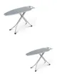 48x15 Inch Foldable Ironing Board with Aluminum Stands - Grey - 1