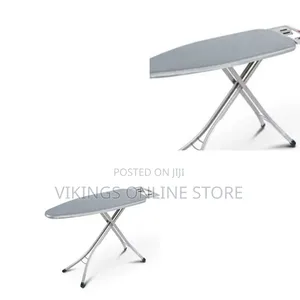 48x15 Inch Foldable Ironing Board with Aluminum Stands - Grey