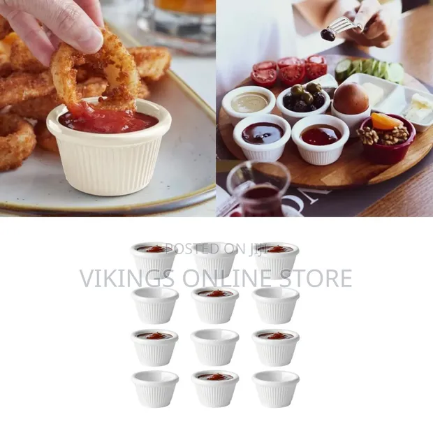 12 Pieces White Melamine Ramekins Mini Bowls - 1
